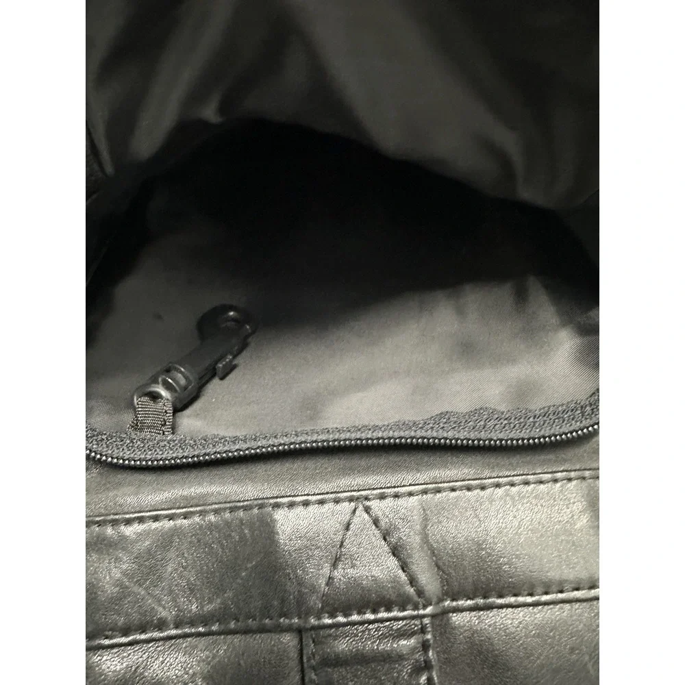 TUMI Alpha Black Nappa Leather Expandable Briefcase Laptop Bag Shoulder Strap